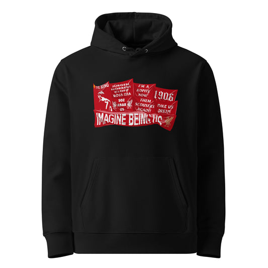 Famous Flags of the Kop Hoodie - Liverpool FC Spion Kop hoodie front view