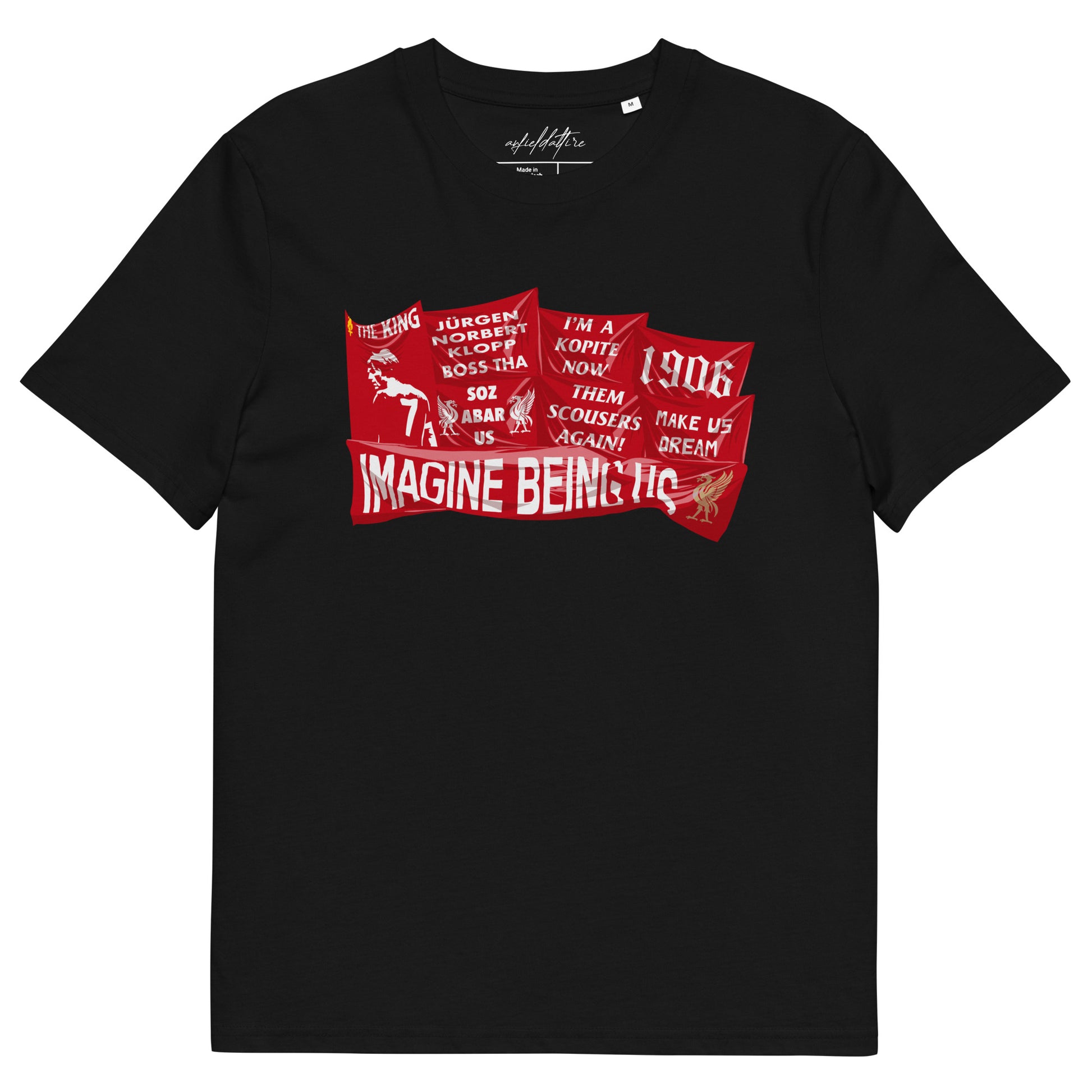 Famous Flags of the Kop T-Shirt - Liverpool FC Spion Kop tee front view